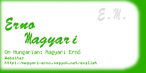 erno magyari business card